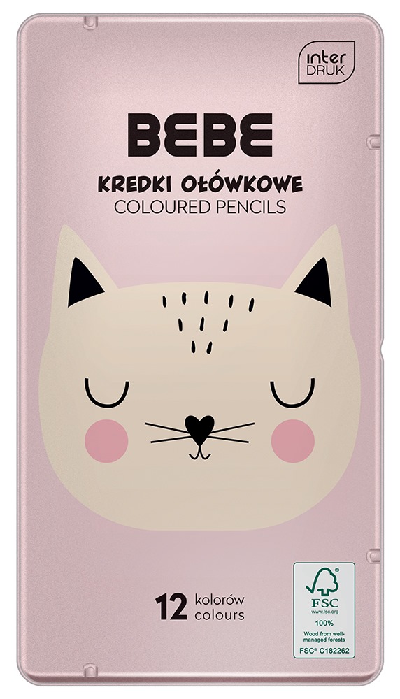 Kredki ołówkowe 12 kolorów BB Girl Interdruk